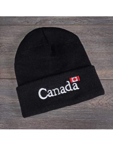 Schwarze Mütze/Kanada-Tuque