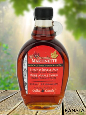 Sirop d'érable Foncé O'Canada - Bouteille Flint 250 ml