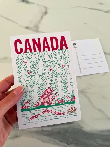 Carte postale "CABANE AU CANADA"