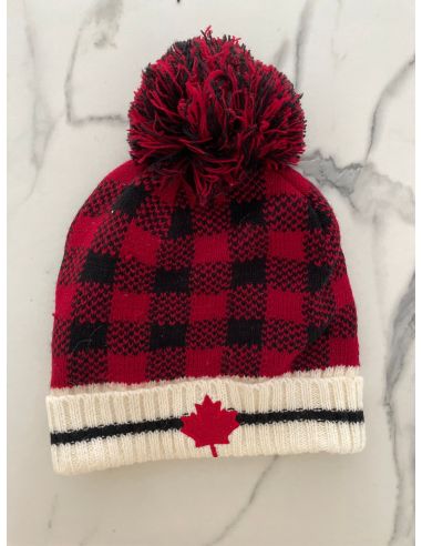 Bonnet/Tuque "Carreauté à Pompons"