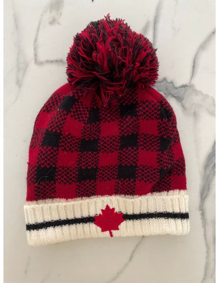 Bonnet/Tuque "Carreauté à Pompons"