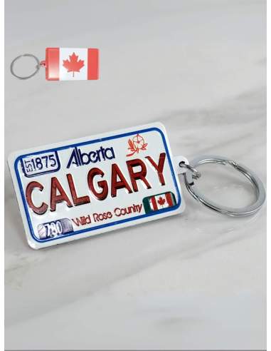 Porte-clé Plaque Calgary