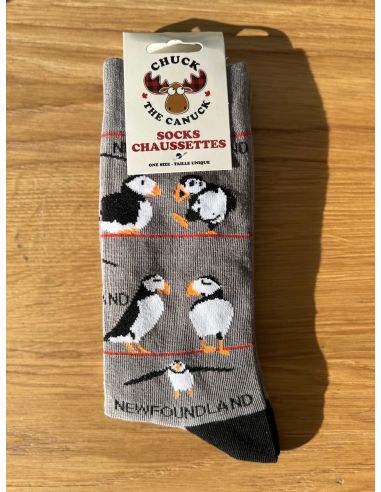 Calcetines Grises "Puffin Newfoundland"