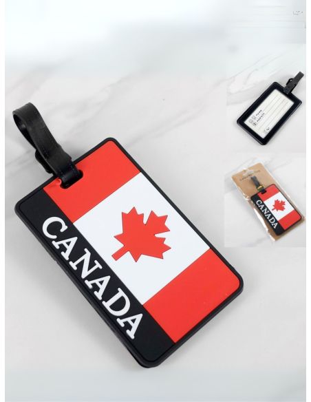 Etiquette Bagage Drapeau Canada