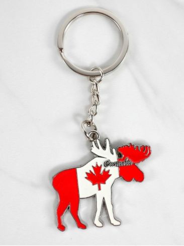 Porte-clés Moose drapeau du Canada