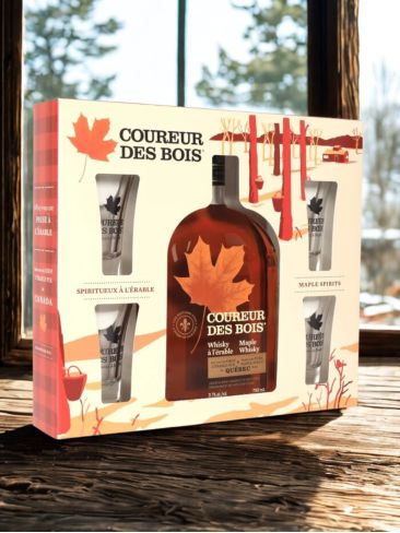 Geschenkset Coureur des Bois Original + 4 Schnapsgläser