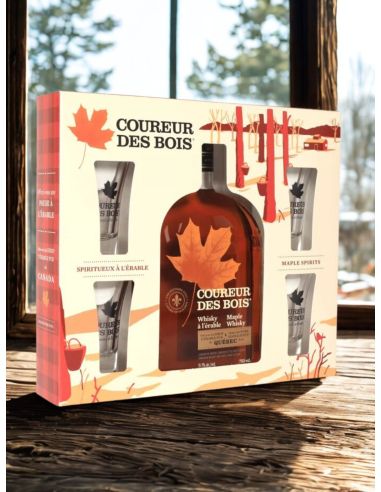 Geschenkset Coureur des Bois Original + 4 Schnapsgläser