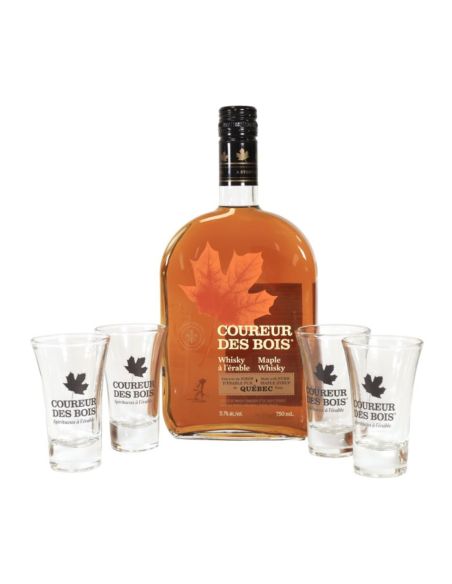 Geschenkset Coureur des Bois Original + 4 Schnapsgläser
