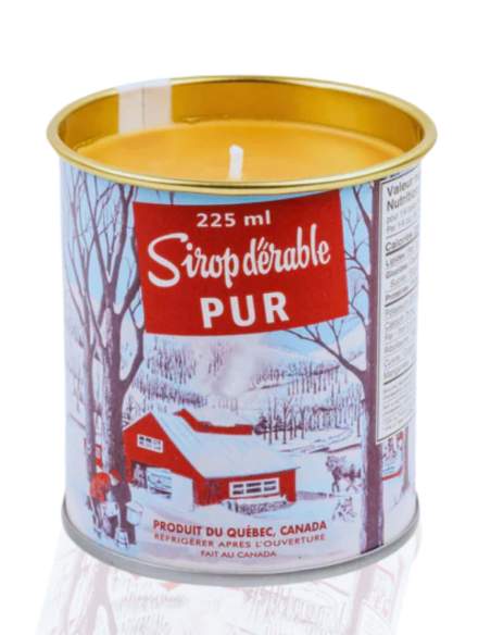 Mini Candy Cane Candle - "Maple Syrup" Scent