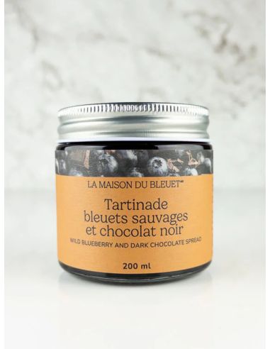 Tartinade de bleuets et de chocolat noir