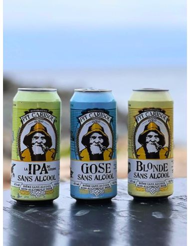 Pack de 3 bières sans alcool Pit Caribou