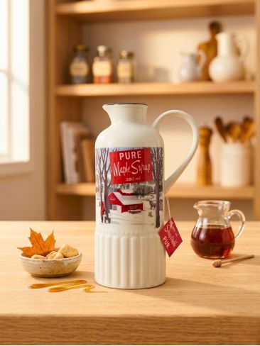 Cruche en céramique pour sirop d'érable - 580 ml