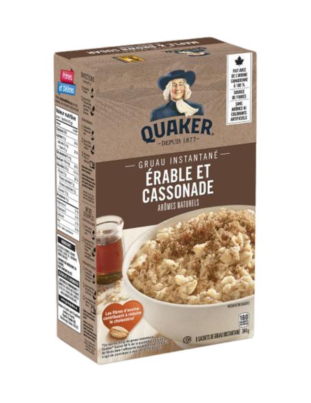 Gruau instantané Quaker - érable et cassonade