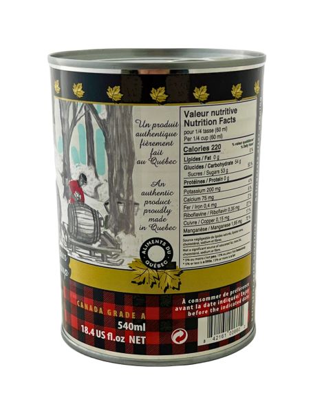 Sirop d'érable Très Foncé - Canne 540ml