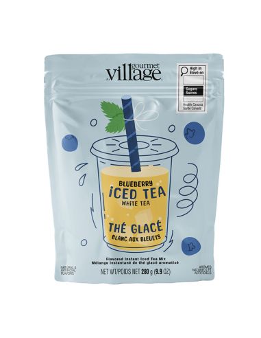 Thé glacé blanc aux bleuets