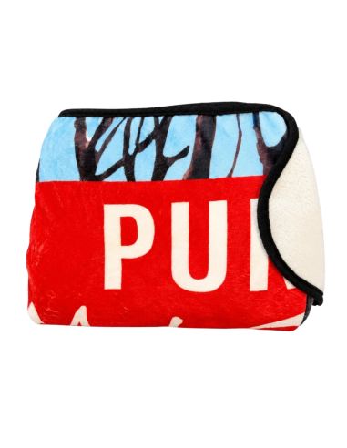 Plaid avec motif de canne de sirop d'érable