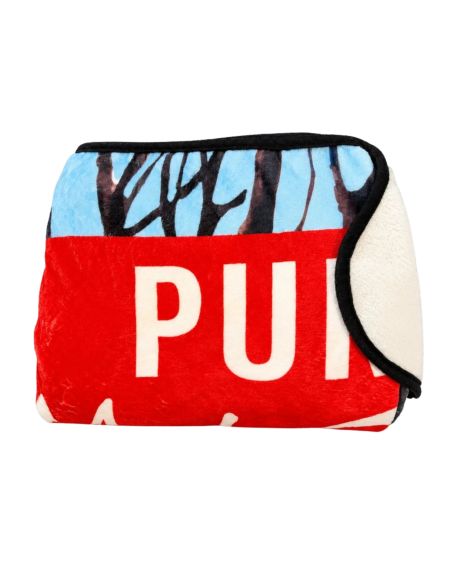 Plaid avec motif de canne de sirop d'érable