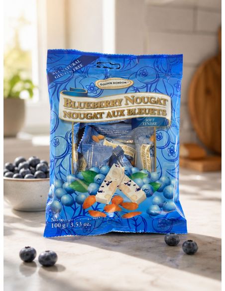 Sachet de nougat tendre aux bleuets - 100g