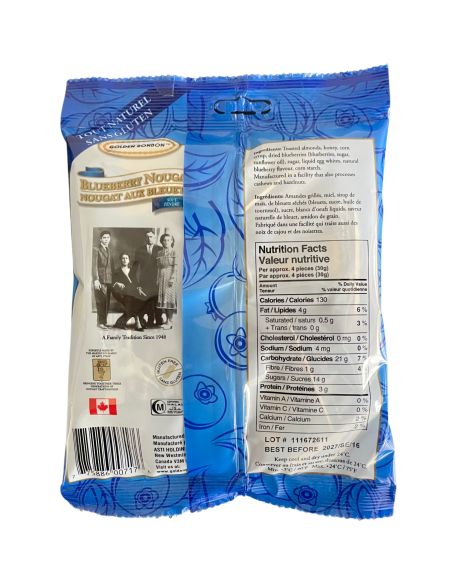 Sachet de nougat tendre aux bleuets - 100g