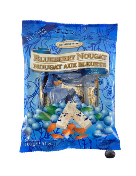 Sachet de nougat tendre aux bleuets - 100g