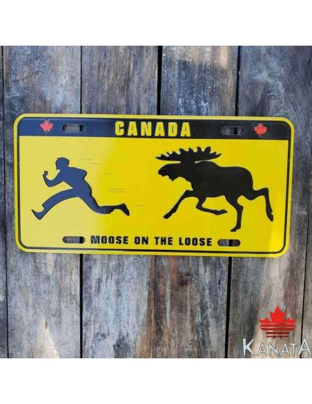 Metallschild "Moose On The Loose"