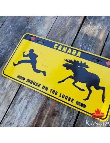 Metallschild "Moose On The Loose"